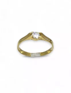 Online Anillo solitario circonita oro 18k - T.14 Anillos De Oro|Anillos