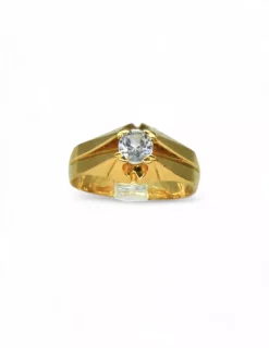 Sale Anillo solitario circonita oro 18k - T.15 Anillos De Oro|Anillos