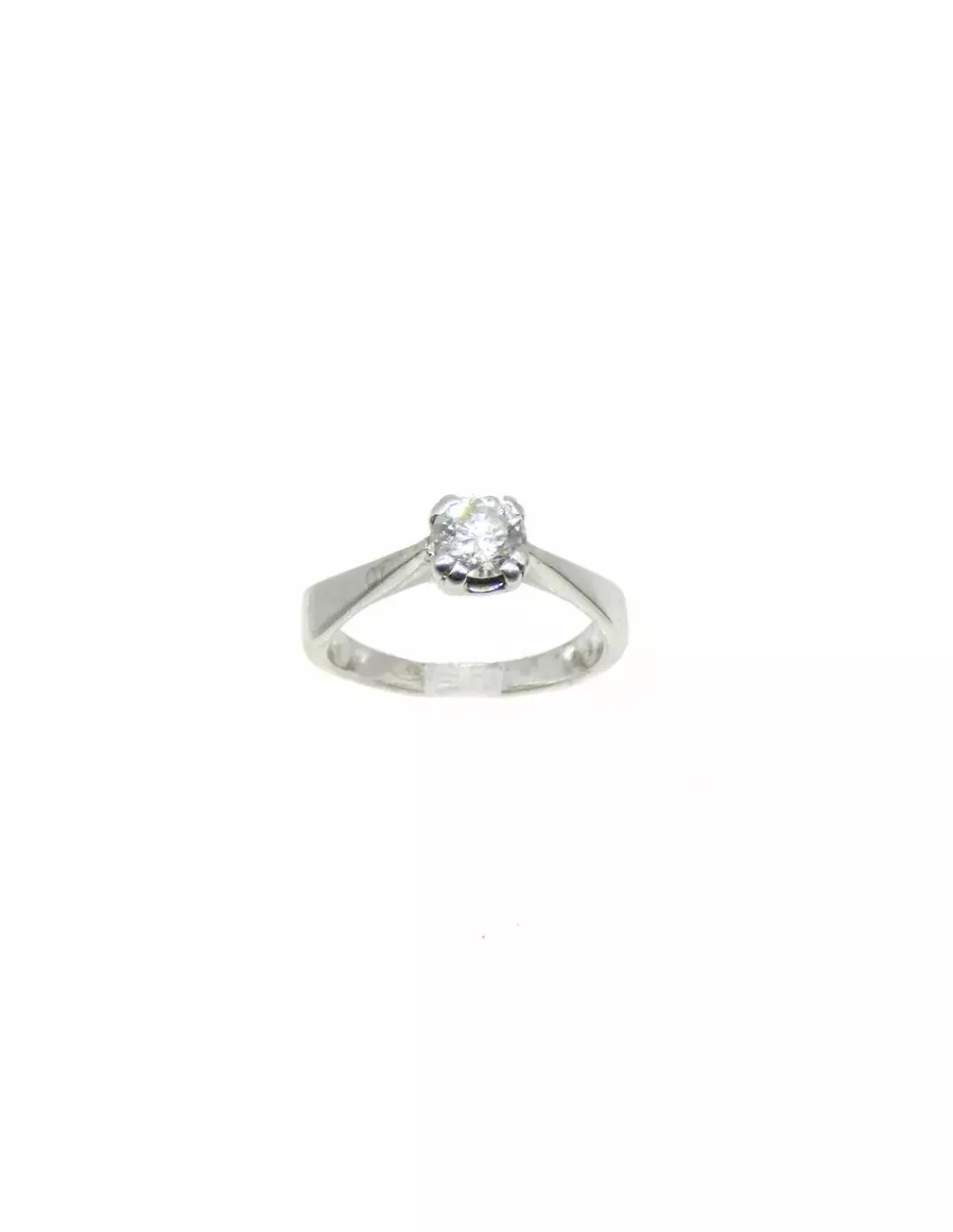 Online Anillo solitario con diamante cuatro garras oro blanco 18k - T.12 Anillos Con Brillantes|Anillos De Oro Blanco