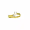 Clearance Anillo solitario con dos diamantes oro 18k - T.11 Anillos Con Brillantes|Anillos De Oro