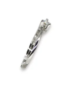 Fashion Anillo solitario de pedida con diamante en tres garras oro blanco 18k - T.12 Anillos Con Brillantes|Anillos De Oro Blanco