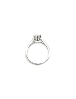 Best Sale Anillo solitario en 6 garras y circonitas laterales Plata de Ley - T.14 Anillos De Plata|Anillos