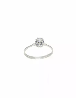 Flash Sale Anillo solitario ocho garras con diamante oro blanco 18k - T.24 Anillos De Oro Blanco|Anillos