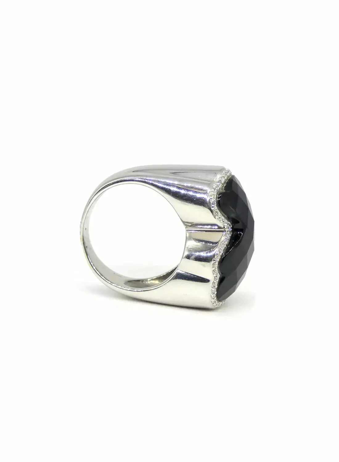 Discount Anillo TOUS color ónix y diamantes oro 18k - T.15 Anillos Con Brillantes|Pendientes Con Brillantes