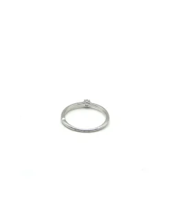 Hot Anillo un lateral rugoso circonita 8 garras plata Anillos De Plata|Anillos
