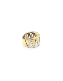 Flash Sale Anillo zigzag oro bicolor 18k - T.13 Anillos De Oro|Anillos
