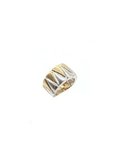 Flash Sale Anillo zigzag oro bicolor 18k - T.13 Anillos De Oro|Anillos