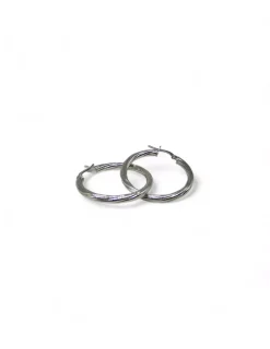 Hot Aro tubo rizado 3x25mm plata 925 Aros De Plata|Aros De Oro