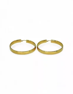 Store Aros lisos planos oro 18k Aros De Oro|Pendientes De Oro