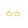Store Aros plata chapados en oro 2,5 cm textura Aros De Plata