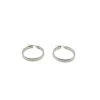 Cheap Aros plata rodiada textura 3cm Aros De Plata