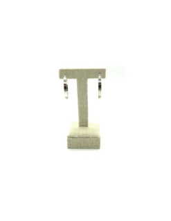Discount Aros tubo cuadrado plata 33 mm Aros De Plata