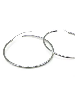 New Aros tubo 60x2mm plata 925 Aros De Plata