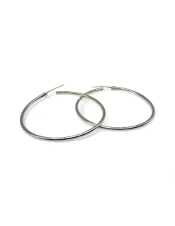 Best Sale Aros tubo 50x2mm plata 925 Aros De Plata