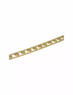 Cheap Brazalete corazones oro bicolor 18k - 16.5cm Pulseras De Plata|Pulseras De Oro