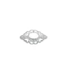 Cheap Broche plata de Ley envejecida con piedra ovalada blanca Más Joyas