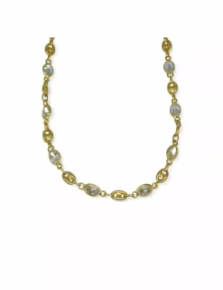 Online Cadena calabrote y circonitas oro 18k - 48cm Gargantillas De Oro
