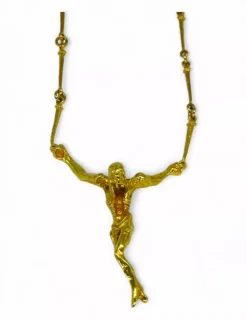 Hot Cadena cristo Dalí oro 18k - 59cm Cadenas De Oro|Gargantillas De Oro
