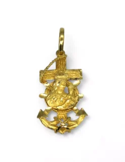 Best Sale Colgante ancla marinera Virgen del Carmen oro 18k Medalla De La Virgen|Colgante Con La Virgen