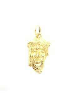 Clearance Colgante Cabeza Cristo Oro 18k - 4.20 gr Medalla De Cristo|Colgante De Cristo