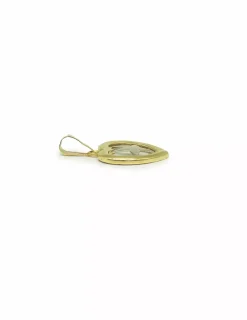 Cheap Colgante corazón calado con estrella bicolor oro 18k Colgante De Corazones
