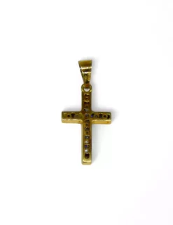 New Colgante cruz con circonitas oro 18k Cruces Especiales