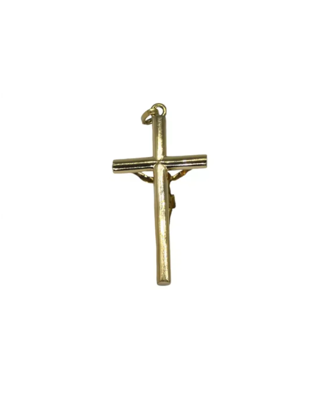Sale Colgante cruz con cristo redonda oro 18k Crucifijo