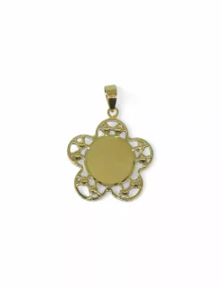 Cheap Colgante forma flor con imagen madre e hijo oro 18k Colgante De Corazones