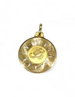 Outlet Colgante horóscopo Escorpio oro 18k - 2cm - 2,9gr Colgante De Horóscopo