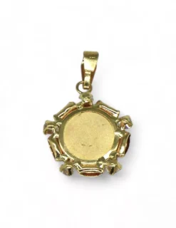 Best Sale Colgante medalla de la madre con cinco circonitas oro 18k Medalla De La Virgen|Colgante Con La Virgen