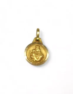 Cheap Colgante medalla escapulario lenteja oro 18k - 0,8cm Medalla De La Virgen|Medalla De Cristo