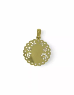 Clearance Colgante medalla Virgen niña oro bicolor 18k Medalla De La Virgen|Colgante Con La Virgen
