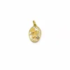 New Colgante ovalado silueta angelito amor circonita oro 18k Colgante De Corazones