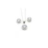 Outlet Conjunto gargantilla y pendientes plata circonitas fantasía - 45cm Gargantillas De Plata|Pendientes De Plata