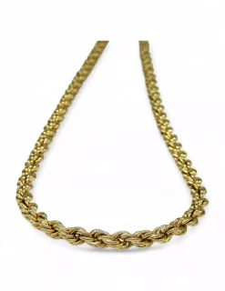 Sale Cordón salomónico c.seguridad oro 18k - 54x0.5cm Cordones De Oro