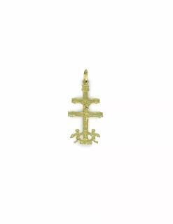 Cheap Cruz Caravaca oro 18k - 4cm Cruz Caravaca|Medalla De La Virgen