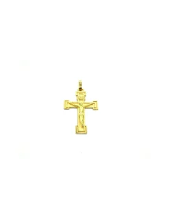 Shop Cruz con Cristo mate y brillo oro 18k - 3 cm Medalla De Cristo|Colgante De Cristo