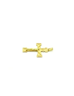 Shop Cruz con Cristo mate y brillo oro 18k - 3 cm Medalla De Cristo|Colgante De Cristo