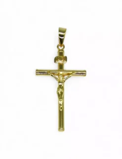 Cheap Cruz fina relieve Cristo oro 18k Crucifijo
