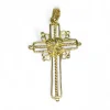 New Cruz hueca flor oro 18k Cruces Especiales