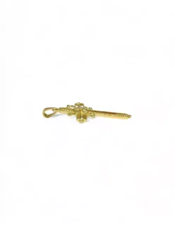 New Cruz hueca flor oro 18k Cruces Especiales