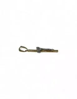 Fashion Cruz plana bicolor oro 18k Crucifijo