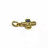 Hot Cruz redonda con piedra azul oro 18k Cruces Especiales