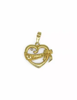 Hot Dije corazón "te amo" oro 18k Colgante De Corazones