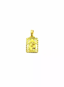 Best Sale Dije cuadrado Virgen niña oro 18k Medalla De La Virgen|Colgante Con La Virgen