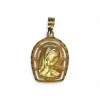 Cheap Dije niña religiosa oro 18k Medalla De La Virgen|Colgante Con La Virgen