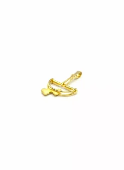 Discount Dije pinza con corazones oro 18k Colgante De Corazones