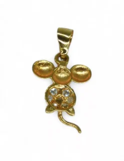Shop Dije ratón circonitas oro 18k Colgante De Animales