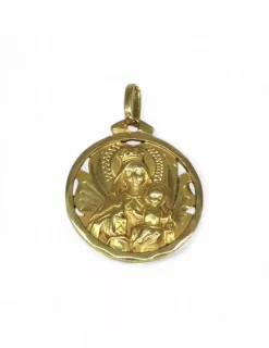 Online Escapulario corazón de Jesús y Virgen del Carmen calado oro 18k Medalla De La Virgen|Colgante Con La Virgen