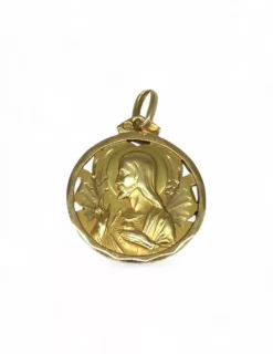 Online Escapulario corazón de Jesús y Virgen del Carmen calado oro 18k Medalla De La Virgen|Colgante Con La Virgen